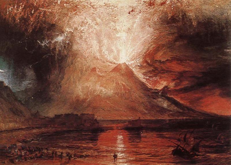 Joseph Mallord William Turner Volcano erupt France oil painting art